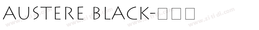 Austere Black字体转换